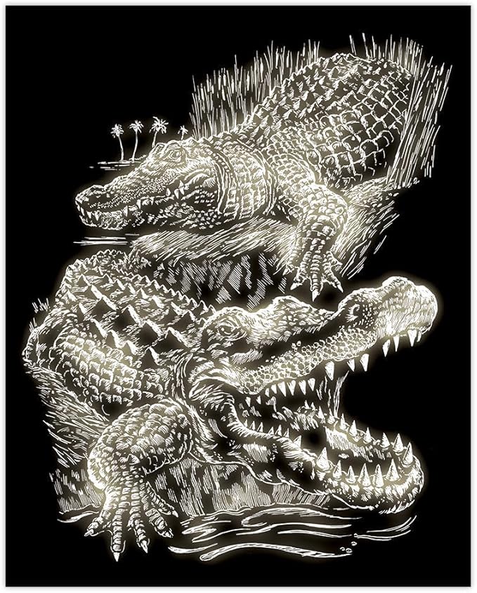 Royal and Langnickel Glow in Dark Engraving Art, Crocodile