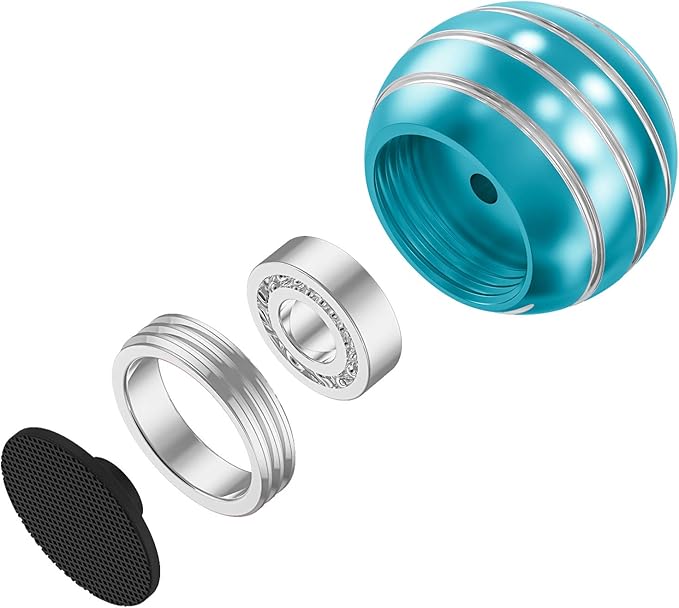 Kryfa Kinetic Desk Spinning Ball, Fidget Toys for Adults Kids Teens, Desk Toys for Office, Sensory Fidget Toys for ADHD Anxiety Autism for Kids Party Favors Toys (1.54", Light Blue)