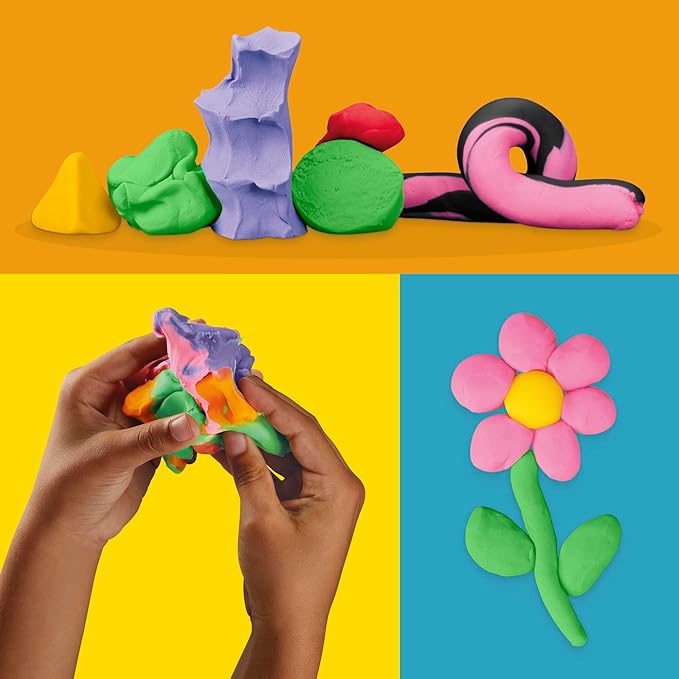 Play-Doh 9 Pack Favorite Color Set, Assorted Colors, 2 & 4 Ounce Modeling Compound Cans, Kids Arts & Crafts, Preschool Toys for 2 Year Old Girls & Boys & Up (Amazon Exclusive)