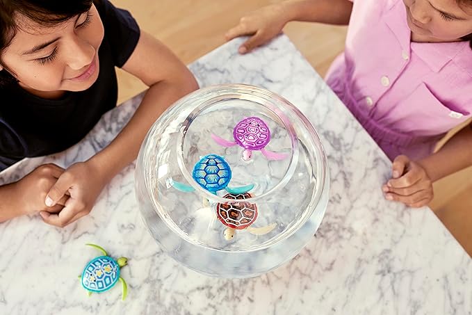 ROBO ALIVE Robo Turtle Robotic Swimming Turtle (Orange + Blue) by ZURU Water Activated, Comes with Batteries, Amazon Exclusive (2 Pack)