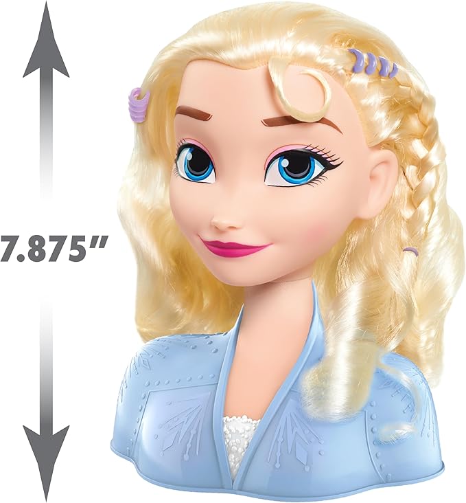 Disney Frozen 2 Elsa Styling Head, 14-pieces, Pretend Play, Kids Toys for Ages 3 Up by Just Play