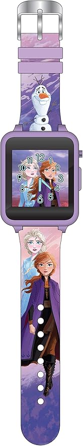 Accutime Kids Disney Frozen Anna Elsa Purple Educational Touchscreen Smart Watch Toy for Girls, Boys, Toddlers - Selfie Cam, Learning Games, Alarm, Calculator, Pedometer & More (Model: FZN4672AZ)