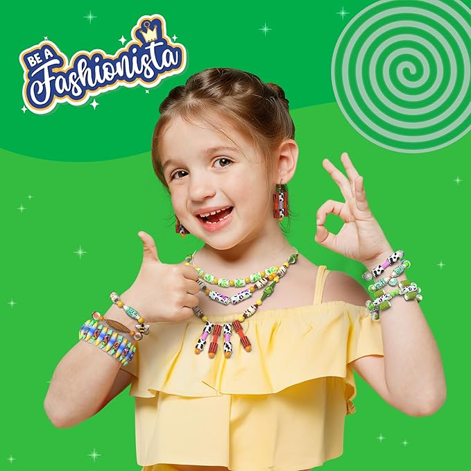 Skillmatics Craft Activity - Roll-Up Beads Jungle Party DIY Kit, 500+ Charms & Beads, Create 40+ Necklaces, Earrings and Bracelets, Gifts for Tweens and Girls, Ages 6, 7, 8, 9, 10, 11, 12, 13