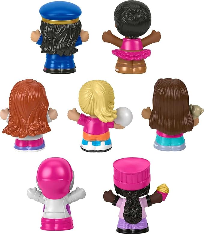 Fisher-Price Little People Barbie Toddler Toys, You Can Be Anything Figure Pack, 7 Characters for Pretend Play Ages 18+ Months (Amazon Exclusive)