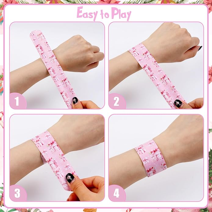 Serencatcher Christmas Slap Bracelets Christmas Party Favors Christmas Slap Wristbands for Xmas Birthday Party Stocking Goodie Bag Stuffers Gifts Toys