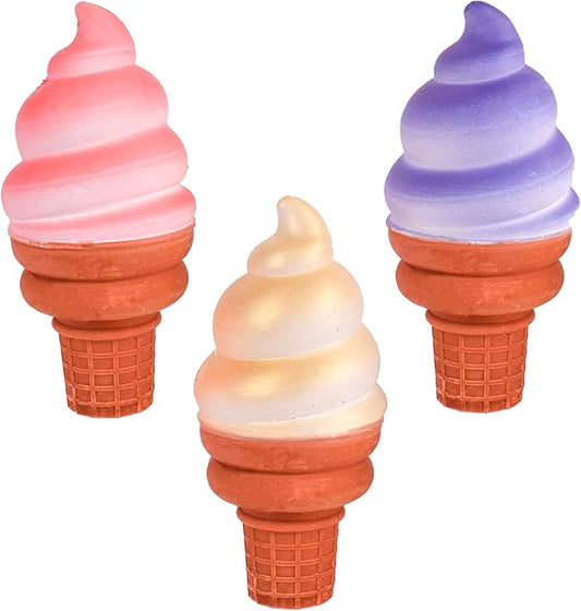 Sunny Days Entertainment, LLC. Ice Cream Chalk Set, 3 Piece Jumbo Sidewalk Chalk, Washable, Non-Toxic For Arts and Crafts for Kids Ages 3+