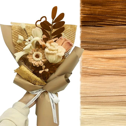 Peryiter 500 Pieces Pipe Cleaners Chenille Stems 12 Inch Craft Supplies Bulk for DIY Art and Craft Projects Creative Gift Wrapping Party Decorations(Boho Color,12 Inch)