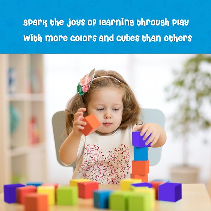 Extra Large Magnetic Blocks 35 Pieces 1.57 inch 4cm Size Perfect for Kids Preschool Kindergarden Elementary Building Cubes Sensory Montessori Construction Toddlers Boys Girls Educational Sensory