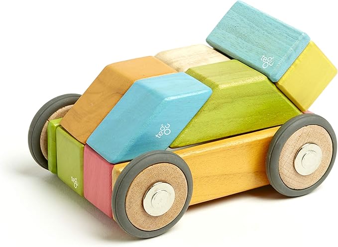 42 Piece Tegu Magnetic Wooden Block Set, Tints, 1-99 years old