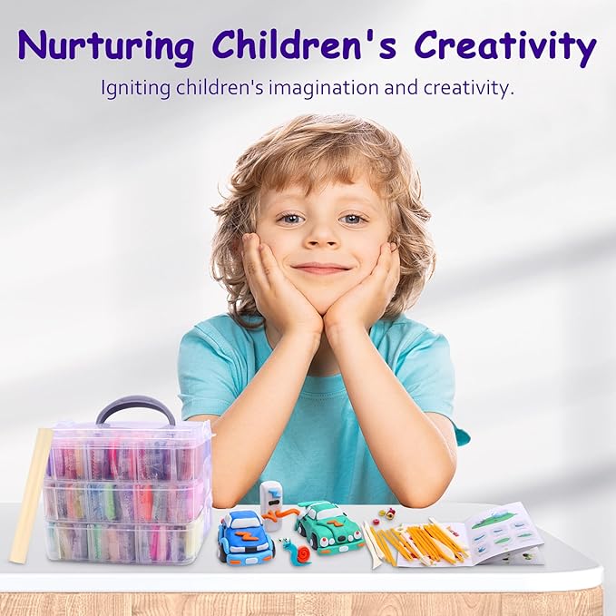 Polymer Clay 110 Colors Oven Bake Clay Non-Toxic Modeling Clay for Kids 215 Pcs Baking Clay Set with Sculpting Tools Non-Sticky Clay Kit for Adults Beginners Art Craft