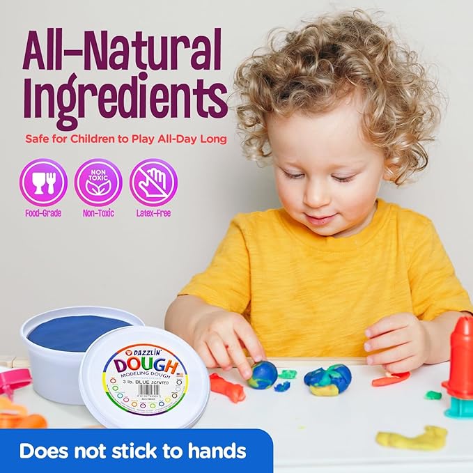 Hygloss Play Modeling Dough - Purple Dough Scented - Safe & Non-Toxic for Kids Arts & Crafts - Party Favors - Classroom Supplies - 5lb