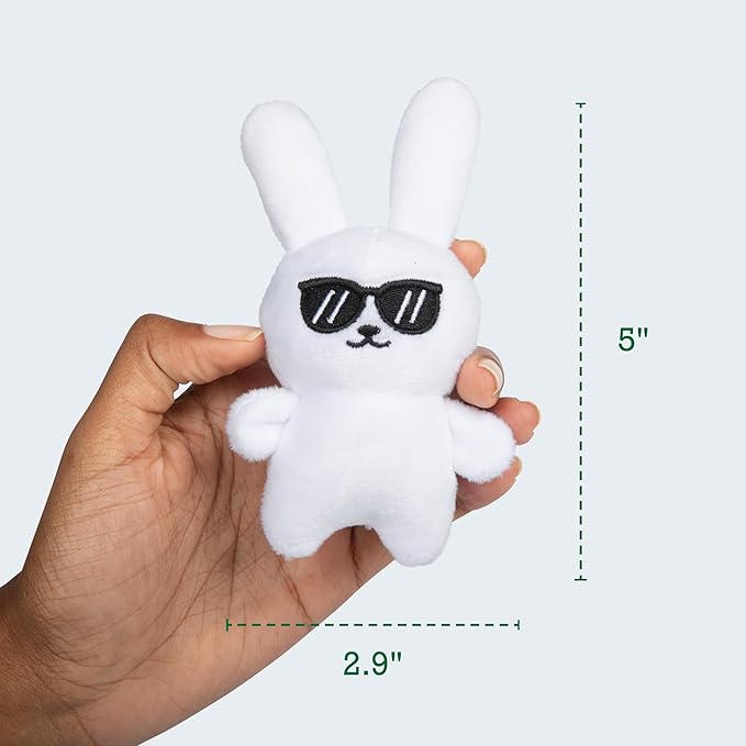 WHAT DO YOU MEME? Emotional Support Bunnies by Relatable, Cuddly Stuffed Animals and Toys, Squishy Toys and Plushies, Great Ideas for Loved Ones of All Ages, Includes 5 Plushies with Carrying Basket