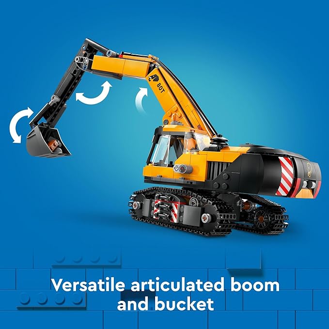 LEGO City Construction Excavator Toy - Building Toys for Boys & Girls, Ages 8+ - Functional Kids Construction Truck W/Minifigures - Gifts for Birthdays & Holidays - 60420