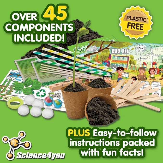 PlayMonster Science4you - Green Science - 15+ Experiments for Children to Learn About Nature - Fun, Education Activity for Kids Ages 6+