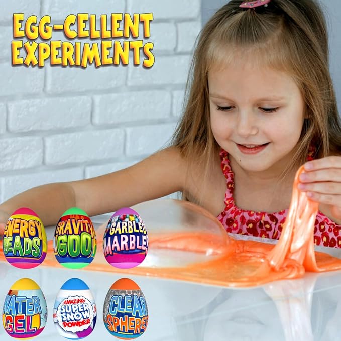 Be Amazing! Toys Egg-Cellent Experiment - 6 Pack Science Experiments for Children- Egg-Shaped Activity Kit for Boys and Girls - Easter Party Favor or Basket Stuffer - STEM for Kids 8+