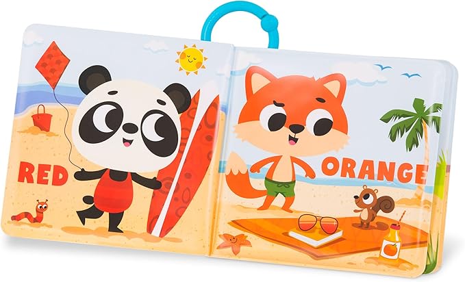 B. toys – Baby Bath Book – Educational Book for Babies – Book About Colors – Waterproof Bathtub Toys – 6 Months + – Tub Time Books - Colors