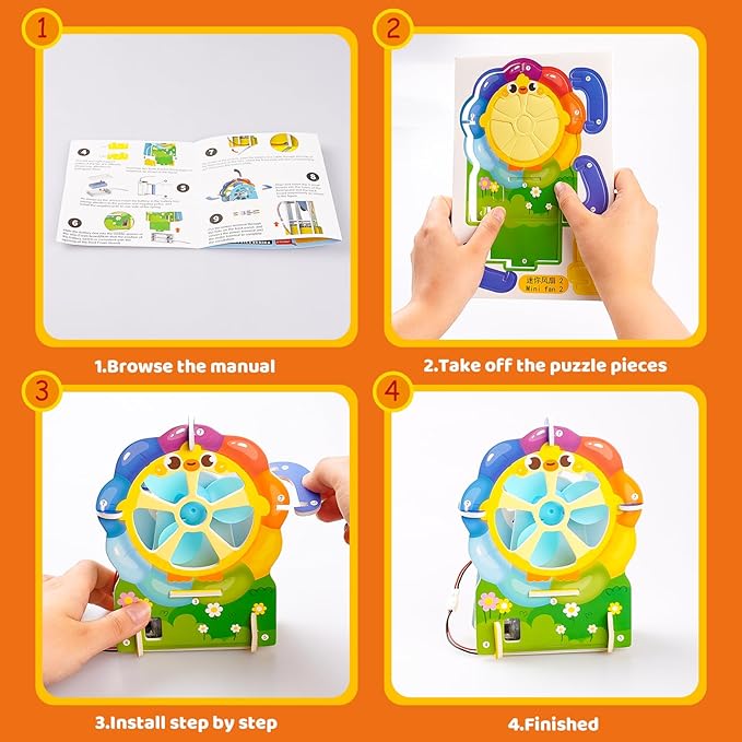 PLANEKO Science Kits for Kids Age 8-12 STEM Projects Activity Craft Kits 3 in 1 Educational Building Kits DIY 3D Puzzles for Kids Science STEM Toys Kits for Boys Girls Age 6-8 8-10 10-12 Birthday Gift