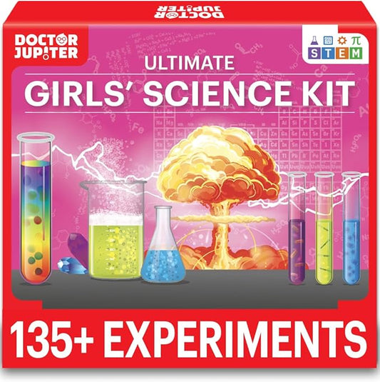 Doctor Jupiter Girls Science Kit for Kids Ages 8-10-12-14 | Christmas, Birthday Gift Ideas for 8,9,10,11,12 Year Old Girls| 6-8 Experiments of Different Sciences| STEM Learning & Educational Toys