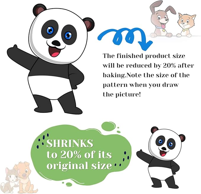 shynek 205 Pieces Shrinky Art Keychain Kit, Include 20 Pcs Shrinky Plastic Sheet and 185 PCS Keychain Accessories for Creative Art Craft