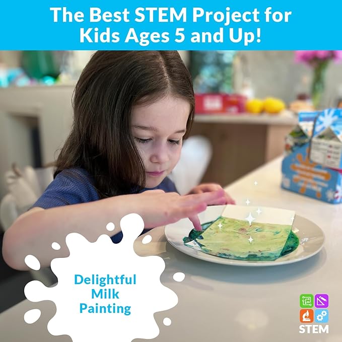 STEM Toys by Griddly Games - Art & Science Kits for Kids Age 8-12 Fun & Educational Science Toys, Engaging Kids Activity Kit, Perfect Science Kit for Hands-on Learning (Just Add Milk)