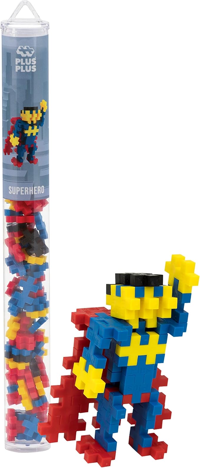 PLUS PLUS Building Block Playset Kit, Themed Figures 3D Puzzle, Fun Stem Toys for Kids, 350 Mini Interlocking Pieces - 5 Tube Bundle, Fantasy Battle