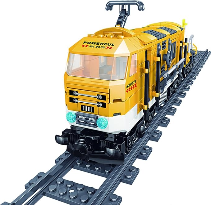 6IN1 City Freight Train Car Building Set, DIY Toys for Teens and Adults, Compatible with Lego 630 Building Accessory (City Repair Track Train)