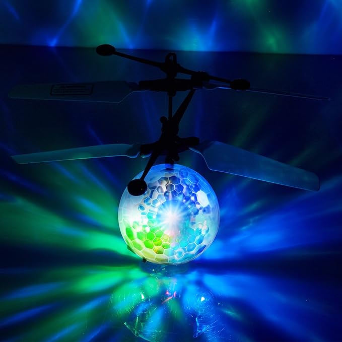 Force1 Orbiter Flying Orb Ball Toy Hand Operated Spinner Drones for Kids - Mini UFO Drone Toys with Remote, Rechargeable LED Indoor Floating Hover Hand Controlled Orb Toys