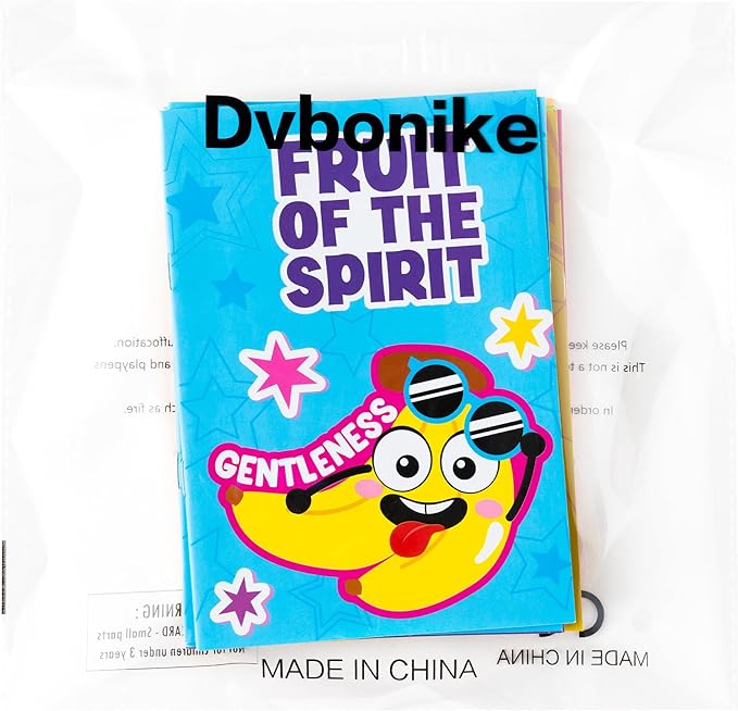 Dvbonike 24Pcs Fruit of the Spirit Coloring Books - Religious Bible DIY Color-in Pages Booklet Bulk Drawing Holiday Christian Activity Supplies for Sunday School Classroom Reward Artwork Gift for Kids