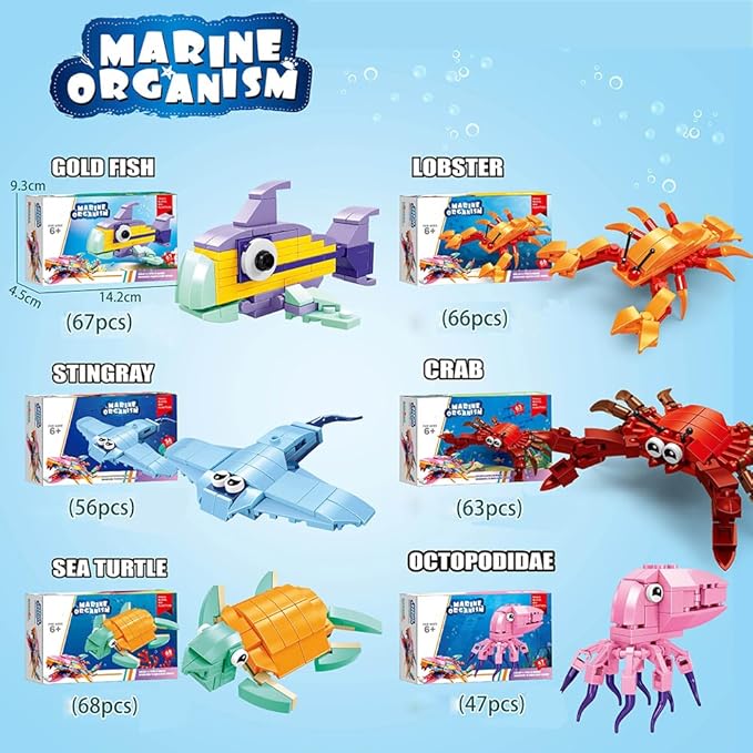 12 Packs Mini Animals Building Blocks Sets Dog Cat Building Toys Party Favors for Kids Educational Brick Kits,Goodie Bags,Classroom Prizes, Birthday Valentines Easter Gifts for Kids Boys