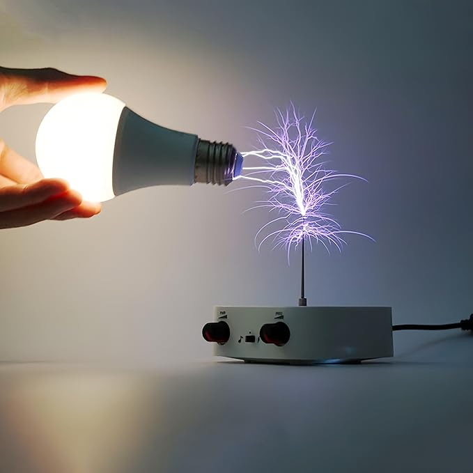Music Tesla Coil Arc Plasma Coil Desktop Toy Science Education kit Mode Touchable Artificial Lightning Spark Gap Arc Generator Teaching Experiment Tool