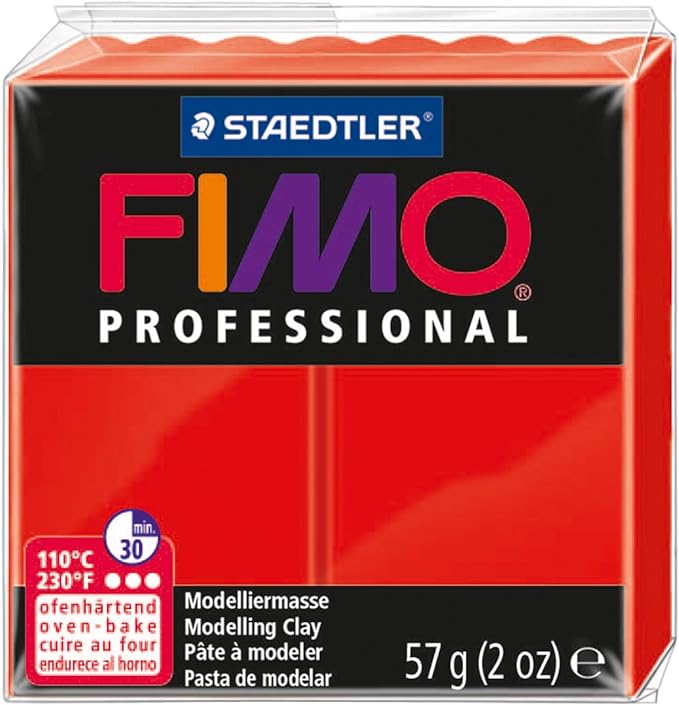 Staedtler Fimo Professional Soft Polymer Clay, 2 oz, Red (EF8005-200)