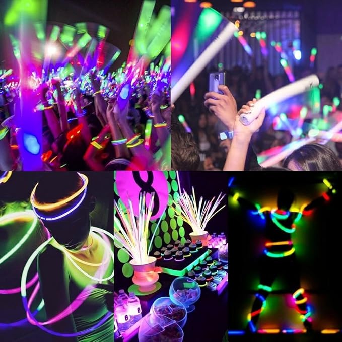 Glow Sticks Bulk Wholesale Necklaces, 600 22” White Glow Stick Necklaces, Bright Color, Glow 8-12 Hrs, Connector Pre-Attached, Sturdy Packaging, GlowWithUs Brand