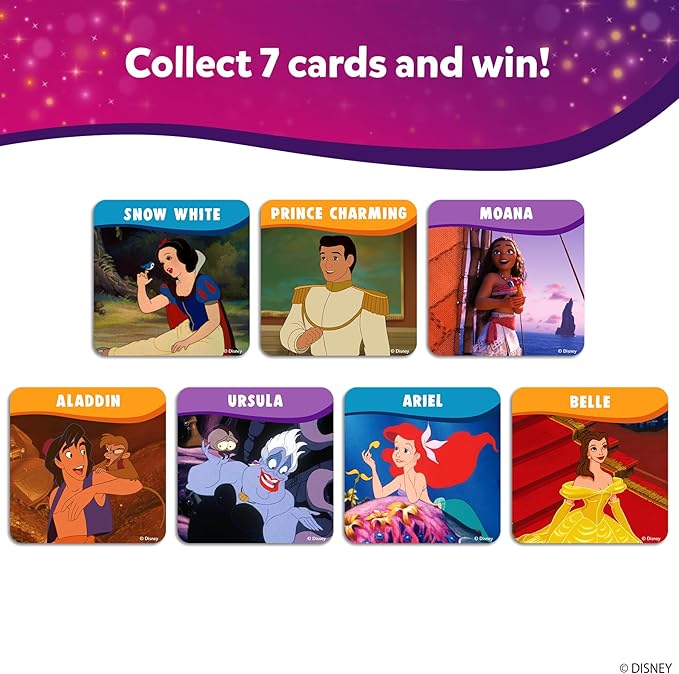 Skillmatics Card Game - Guess in 10 Junior Disney Princess for Kids, Girls, Boys Who Love Board Games, Cinderella, Ariel, Jasmine, Valentine's Day Gifts for Ages 3, 4, 5, 6, Travel Friendly