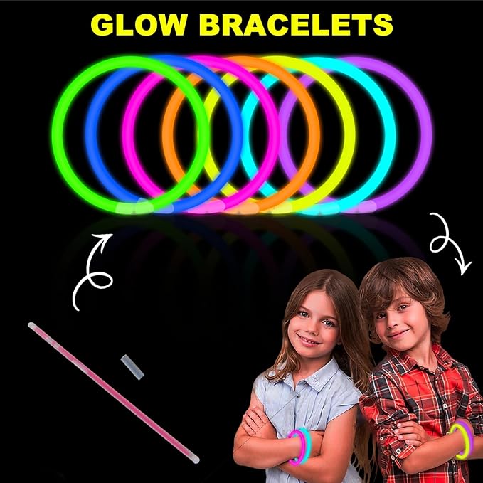 12 Pack Glow Heart Glasses Valentines Day Toys Gifts with 40 Glow Sticks & Connectors (for 12 Glow Glasses & 16 Bracelets), Neon Light Up Party Favor Supplies for Birthday Camping Dance (kids&Adults)