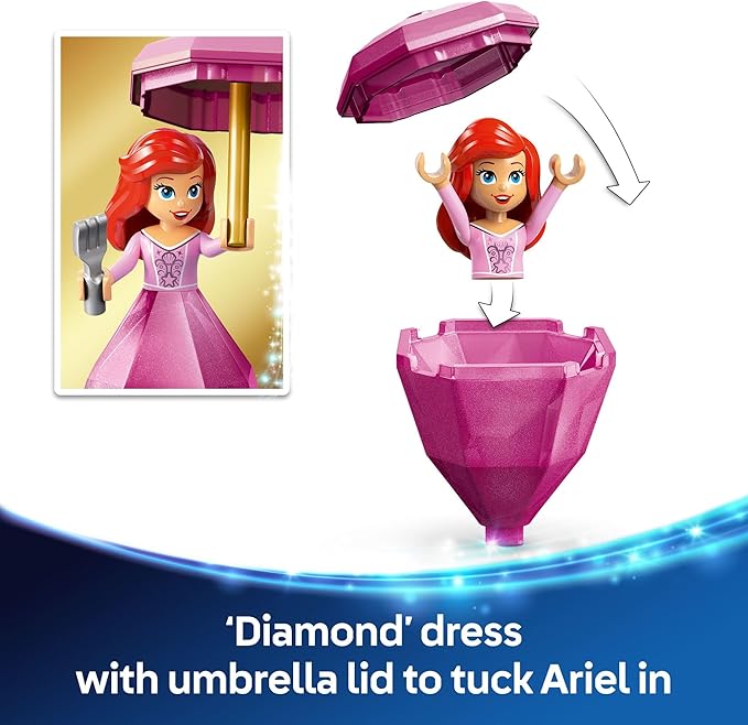 LEGO Disney Princess Twirling Ariel Toy - Building Toy for Kids, Girls and Boys, Ages 5+ - Little Mermaid Toy for Fans of Movie - Ariel Doll Gift Idea for Birthdays - 43259