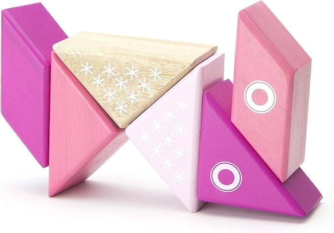 6 Piece Tegu Travel Pal Magnetic Wooden Block Set, Kitty