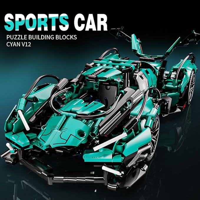 Mesiondy 1:14 MOC Sports Car Building Blocks Toys Boys or Adults Kits, Building Set Raceing Car Model,Cars for Boys Age 12-16 8-14,(1039 Pieces)