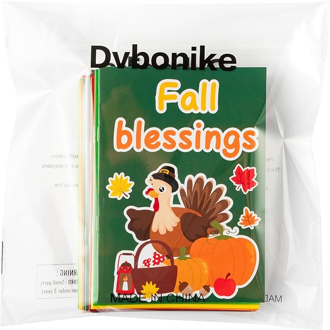 Dvbonike 24Pcs Fall Bible Coloring Books - Christian Religious DIY Color-in Pages Booklet Bulk Drawing Thanksgiving Autumn Activity Party Supplies for School Classroom Rewards Artwork Gift for Kids