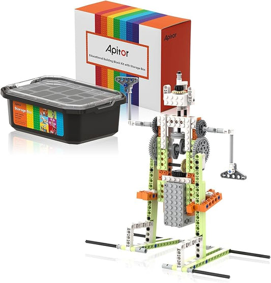Robot E STEM Kits - Includes Large Storage Organizer, 14 in 1 Electric Building Toys with Learning Materials, Educational Construction Science Kit for Kids 8-10 10-12 Christmas Birthday Gift