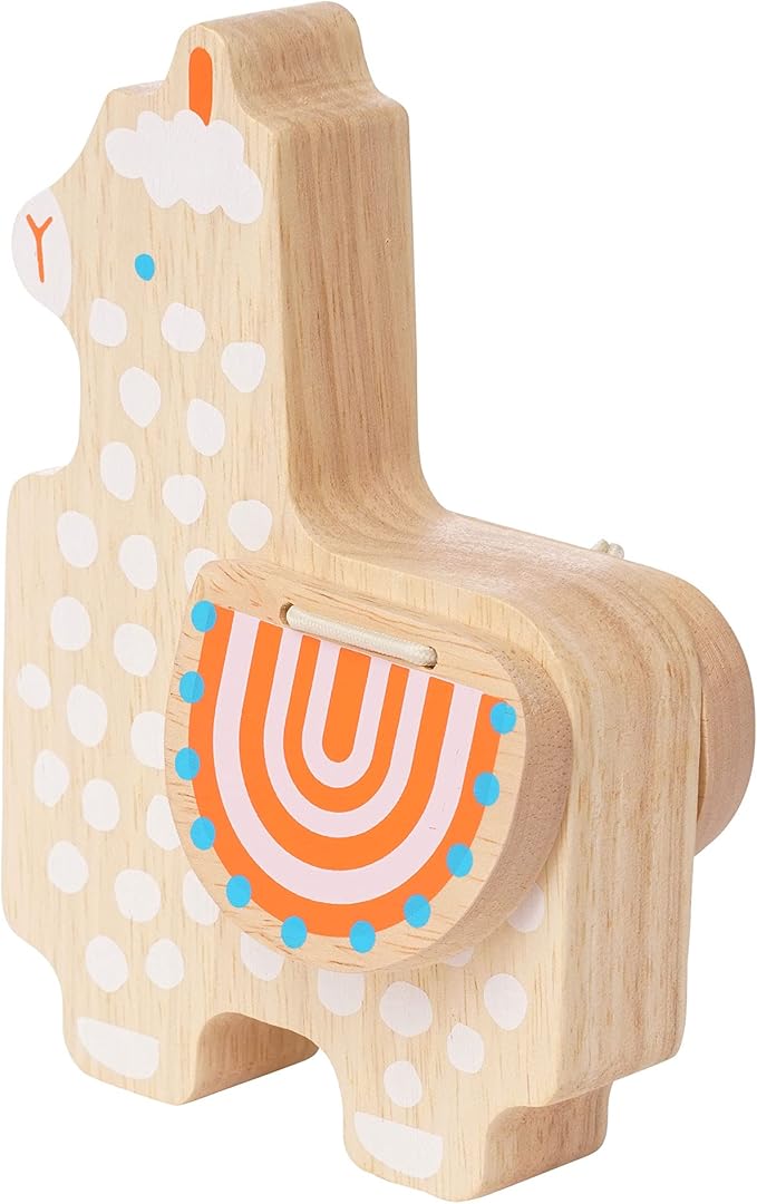 Manhattan Toy Musical Forest Trio 3 Piece Wooden Toy Set for Toddlers with Bear Rattle, Llama Clacker & Hedgehog Guiro