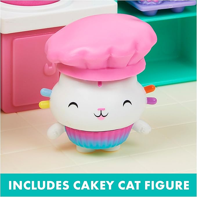 Gabby's Dollhouse, Bakey with Cakey Kitchen with Figure and 3 Accessories, 3 Furniture and 2 Deliveries, Kids Toys for Ages 3 and up