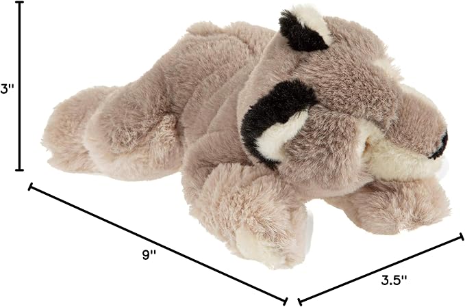 Wild Republic EcoKins Mini Wolf Stuffed Animal 8 inch, Eco Friendly Gifts for Kids, Plush Toy, Handcrafted Using 7 Recycled Plastic Water Bottles
