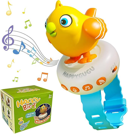 Toddler Toys 2-3, Interactive Musical Electronic Pets Talking Bird for Kids, Early Educational Learning Toys with 26 Songs & Recording, 1 2 3 4 Year Old Boy Girl Birthday, Yellow
