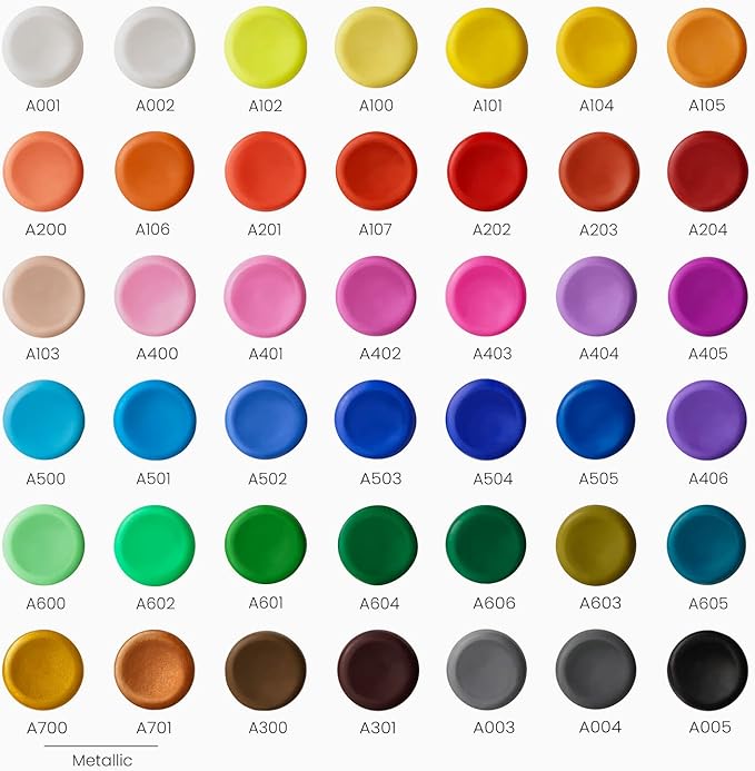 ARTEZA Polymer Clay Kit, Oven-Bake Modeling Clay for Adults & Teens, 42 Colors & 5 Sculpting Tools for Jewelry & Crafts