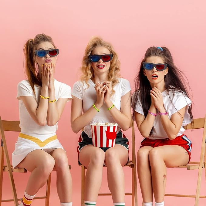 Leitee 48 Pcs 80s Party Favors 1980s Themed Silicone Bracelets 80s Jewelry for Women Men Radio Roller Skate 80s Bracelets Retro Rubber Wristbands for 1980s Party Birthday Music Party Supplies