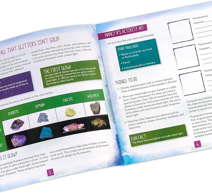 Educational Insights Nancy B's Science Club Black Light Illuminator & Nature's Mysteries Journal