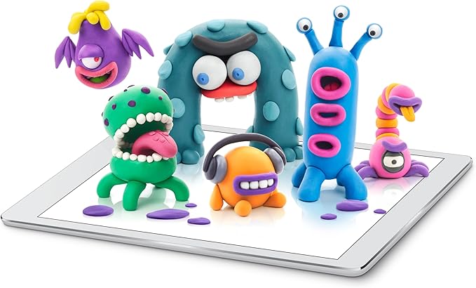 Fat Brain Toys Hey Clay Aliens, Air Dry Clay Kit with Interactive App for Kids & Tweens, Modeling Clay and Crafts Set
