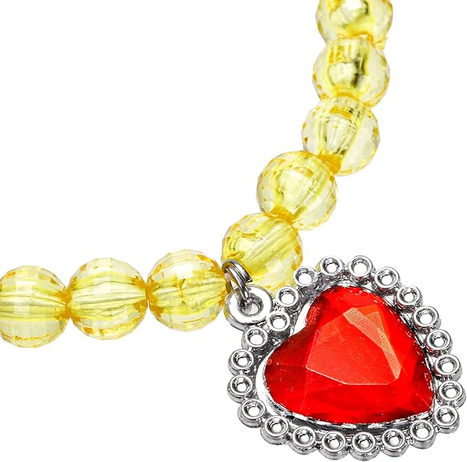 Coloch 7 Sets Dress up Jewelry, Jewelry Princess Pretend Toy with Bracelet, Necklace, Ring and Earrings, Cosplay Jewelry Set for Party