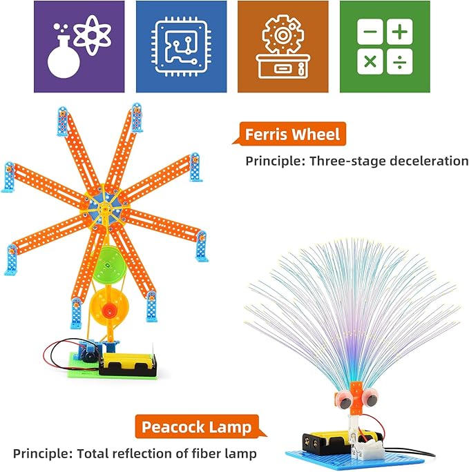 STEM Toys for Girls Age 8-12, Kids Electronic Building Engineering Craft Kits for Boys 6-8, DIY STEAM Projects Science Kit 7-9 10-12, Learning Toys for Elementary Gifts for 6 7 8 9 10 12 Year Old Girl