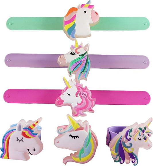 Unicorns Slap Bracelets, Unicorn Party Favors for Kids 6-8 8-12, Unicorn Light-up Bracelets Girls Party Supplies for Birthday Decorations, Christmas Stocking Stuffers for Girl